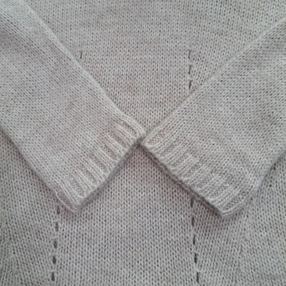 Fairly Women's Merino Wool Alpaca Blend Sweater Long Slv Cream Size 2